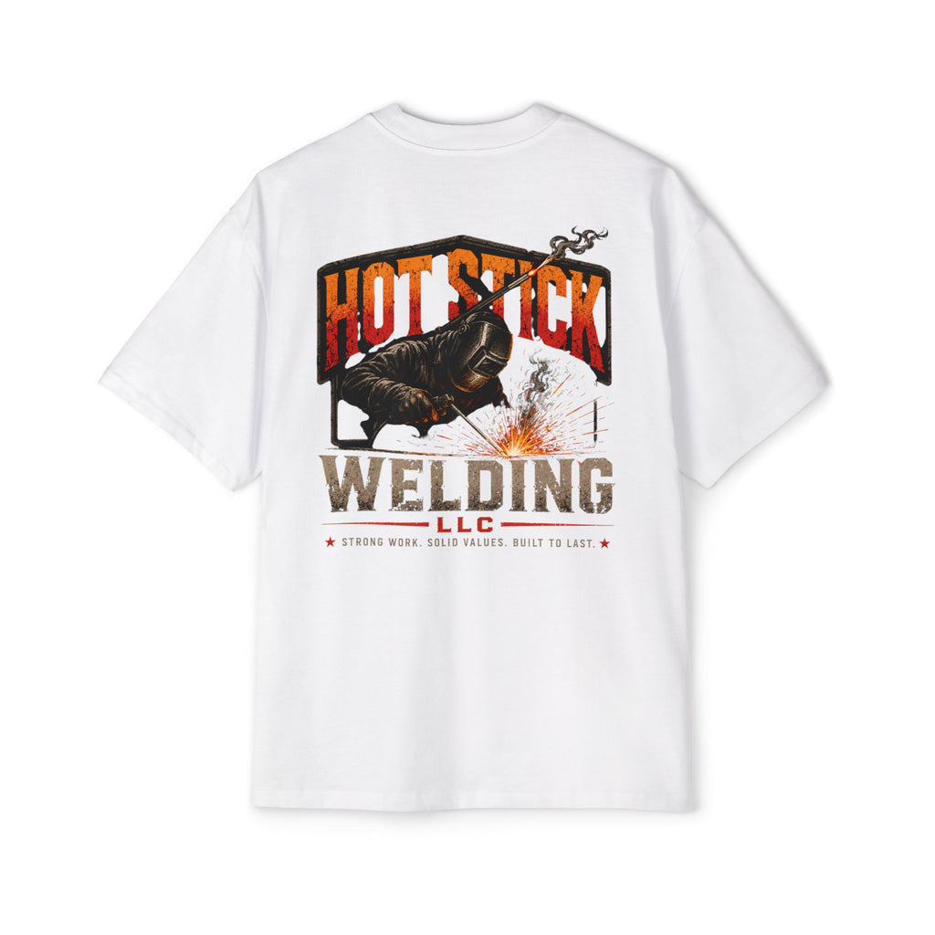 Welding Tee — "Hot Stick Welding LLC" Graphic Oversized T-Shirt