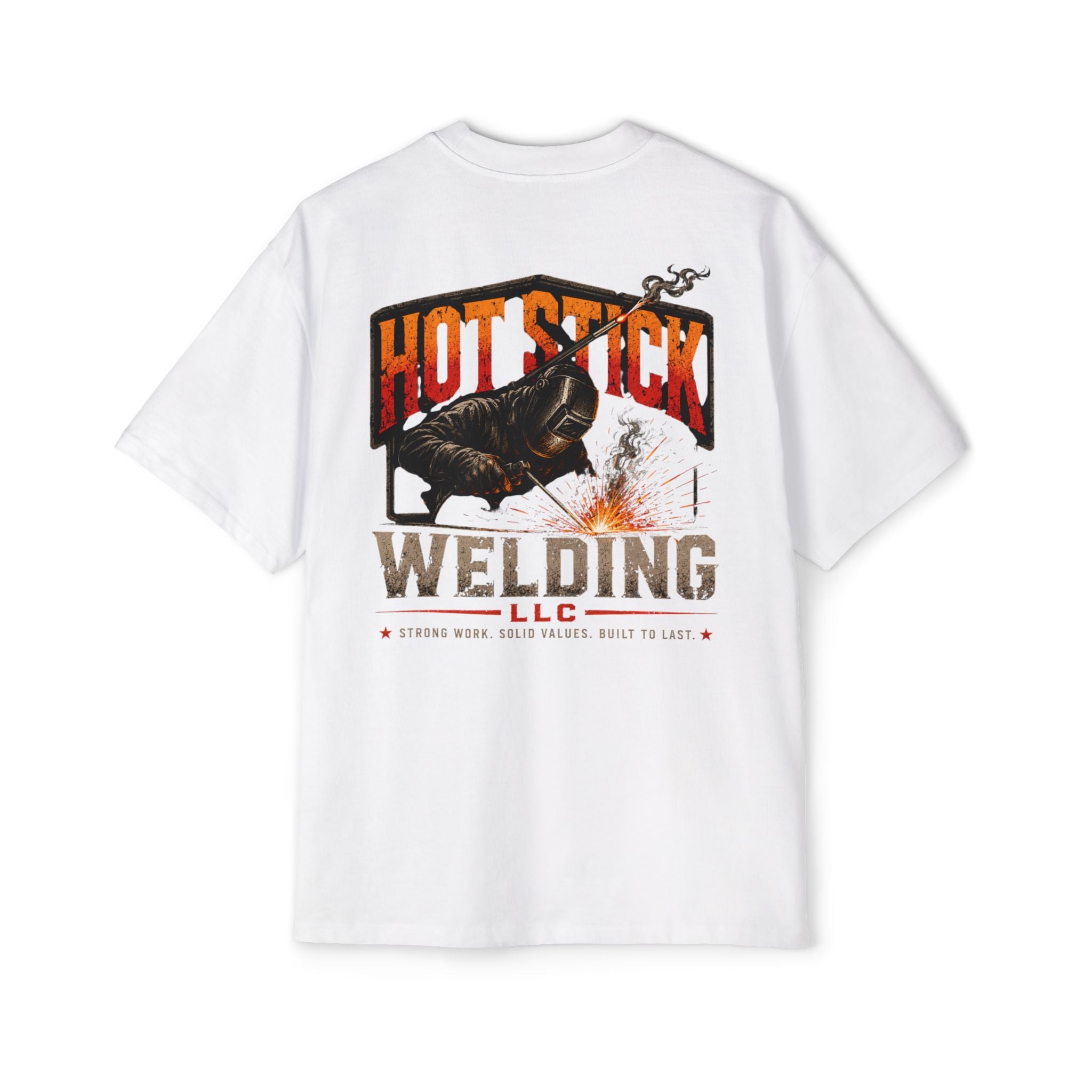 Welding Tee — "Hot Stick Welding LLC" Graphic Oversized T-Shirt